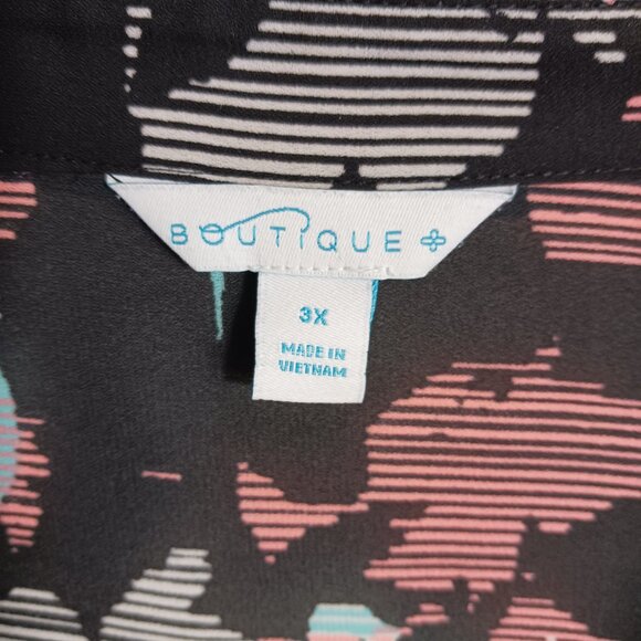 Boutique Brand, Plus Size 3X, Button Down blouse, Multi-Colored, Lovely, Light - Picture 2 of 16